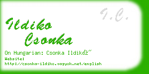 ildiko csonka business card